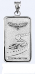Click Here For Full Product Info E18839 JEWELRY-INGOT-.925 STERLING SILVER-3.79 (DWT) PENNYWEIGHT-CORVETTE CENTENNIAL
