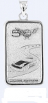 Click Here For Full Product Info E18842 JEWELRY-INGOT-.925 STERLING SILVER-3.79 (DWT) PENNYWEIGHT-CORVETTE 50TH ANNIVERSARY