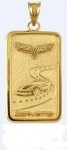Click Here For Full Product Info E18847 JEWELRY-INGOT-14K GOLD PLATE OVER .925 STERLING SILVER-CORVETTE CENTENNIAL