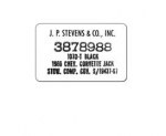 E18997 DECAL-CARPET-LABEL-J.P. STEVENS-65-67