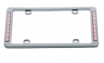 Click Here For Full Product Info E19593 FRAME-LICENSE PLATE-RED LED-CLEAR LENS-WITH HARDWARE