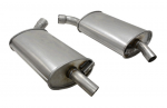 E19761 MUFFLER-ALUMINIZED-OFF ROAD-2 INCH-3 CHAMBER-PAIR-63-67