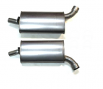 Click Here For Full Product Info E19763 MUFFLER-ALUMINIZED-OFF ROAD-2 INCH-3 CHAMBER-PAIR-68-72