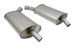 E19792 MUFFLER-STAINLESS STEEL-OFF ROAD-2.5 INCH-3 CHAMBER-PAIR-68-72