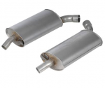 E19788 MUFFLER-STAINLESS STEEL-OFF ROAD-2 INCH-3 CHAMBER-PAIR-63-67