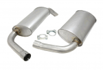 Click Here For Full Product Info E19801 MUFFLER-STAINLESS STEEL-TURBO-2.5 INCH-FOR Y PIPES-PAIR-76-81