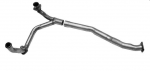 E19833 PIPE-EXHAUST-FRONT-Y PIPE-STAINLESS STEEL-WITH SMOG BRACKET-2 PIECES-75-76