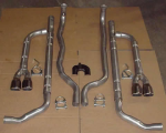 E19941 EXHAUST SYSTEM-CHAMBERED-ALUMINIZED-2.5 INCH-WITH STAINLESS STEEL TIPS-84-91 NO LONGER AVAILABLE