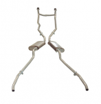 Click Here For Full Product Info E19978 EXHAUST SYSTEM-ALUMINIZED-OVAL MUFFLER-WITH CROSSOVER-56-58