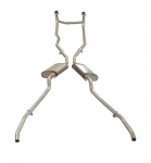 Click Here For Full Product Info E19981 EXHAUST SYSTEM-ALUMINIZED-OVAL MUFFLER-WITH CROSSOVER-59-60