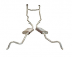 Click Here For Full Product Info E19984 EXHAUST SYSTEM-ALUMINIZED-OVAL MUFFLER-WITH CROSSOVER-2 INCH MANIFOLD-61-62