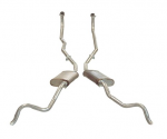Click Here For Full Product Info E19986 EXHAUST SYSTEM-ALUMINIZED-OVAL MUFFLER-NO CROSSOVER-2.5 INCH MANIFOLD-62