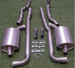 E20075 EXHAUST SYSTEM-STAINLESS STEEL-2.5 INCH-BIG BLOCK-396/427-MANUAL-65-67