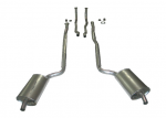 Click Here For Full Product Info E20104 EXHAUST SYSTEM-STAINLESS STEEL-2 INCH-SMALL BLOCK-MANUAL & AUTO-WELDED MUFFLER-64-67
