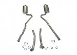 E20025 EXHAUST SYSTEM-ALUMINIZED-2.5 INCH-BIG BLOCK-427-MANUAL-WELDED MUFFLER-68