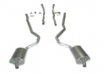 E20034 EXHAUST SYSTEM-ALUMINIZED-2 TO 2.5 INCH-SMALL BLOCK-MANUAL-WELDED MUFFLER-68-72