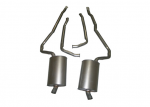 E20118 EXHAUST SYSTEM-STAINLESS STEEL-2 INCH-SMALL BLOCK-AUTOMATIC-WELDED MUFFLER-73