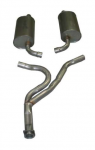 E20044 EXHAUST SYSTEM-ALUMINIZED-CAT BACK-STOCK-76-77