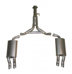 Click Here For Full Product Info E20049 EXHAUST SYSTEM-ALUMINIZED-CAT BACK-DUAL MUFFLER-85