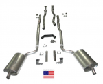 E20199 EXHAUST SYSTEM-DELUXE-2 TO 2.5 INCH-SMALL BLOCK-MANUAL-WELDED MUFFLER-66-67