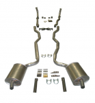E20203 EXHAUST SYSTEM-DELUXE-2 INCH-SMALL BLOCK-MANUAL-WELDED MUFFLER-63