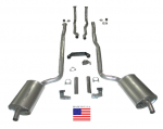 Click Here For Full Product Info E20210 EXHAUST SYSTEM-DELUXE-2.5 INCH-SMALL BLOCK-MANUAL-WELDED MUFFLER-64-65