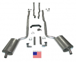 Click Here For Full Product Info E20211 EXHAUST SYSTEM-DELUXE-2 INCH-SMALL BLOCK-MANUAL & AUTOMATIC-WELDED MUFFLER-64-67