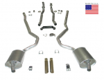 Click Here For Full Product Info E20218 EXHAUST SYSTEM-DELUXE-2 TO 2.5 INCH-SMALL BLOCK-MANUAL-WELDED MUFFLER-68-69