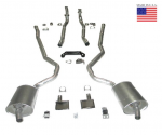 E20221 EXHAUST SYSTEM-DELUXE-2 TO 2.5 INCH-SMALL BLOCK-AUTOMATIC-WELDED MUFFLER-70-72