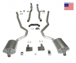 Click Here For Full Product Info E20221 EXHAUST SYSTEM-DELUXE-2 TO 2.5 INCH-SMALL BLOCK-AUTOMATIC-WELDED MUFFLER-70-72