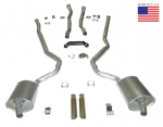E20222 EXHAUST SYSTEM-DELUXE-2 INCH-SMALL BLOCK-MANUAL-WELDED MUFFLER-69
