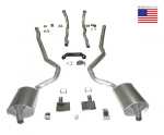 E20223 EXHAUST SYSTEM-DELUXE-2 INCH-SMALL BLOCK-MANUAL-WELDED MUFFLER-70-72