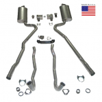 Click Here For Full Product Info E20225 EXHAUST SYSTEM-DELUXE-2 INCH-SMALL BLOCK-AUTOMATIC-WELDED MUFFLER-70-72