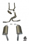 E20304 EXHAUST SYSTEM-ALUMINIZED-STOCK-2.5 INCH-HIDEAWAY-WITH CONVERTER-80