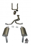 E20306 EXHAUST SYSTEM-ALUMINIZED-STOCK-2.5 INCH-HIDEAWAY-WITH CONVERTER-82