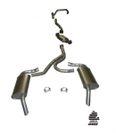 E20319 EXHAUST SYSTEM-ALUMINIZED-STOCK-2.25 INCH-HIDEAWAY-WITH CONVERTER-75