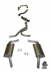 E20324 EXHAUST SYSTEM-ALUMINIZED-STOCK-2.25 INCH-HIDEAWAY-WITH CONVERTER-W/OUT A.I.R.-75-76
