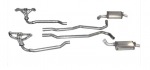Click Here For Full Product Info E20342 EXHAUST SYSTEM-ALUMINIZED-AUTOMATIC-HEADERS AND MAGNAFLOW MUFFLERS-68-72
