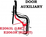 E2063L WEATHERSTRIP-DOOR AUXILIARY-ORIGINAL FOAM-USA-LEFT-59L-62