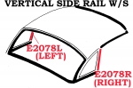 E2078L WEATHERSTRIP-HARDTOP-SIDE RAIL VERTICAL-USA-LEFT-56-62