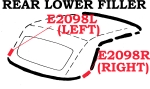 E2098R WEATHERSTRIP-SOFT TOP-REAR LOWER FILLER-USA-RIGHT-61-62