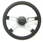 E20995 WHEEL-STEERING-BLACK LEATHER-4 SPOKE-84-89