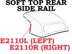 E2110R WEATHERSTRIP-SOFT TOP-REAR SIDE RAIL-USA-RIGHT-68-75