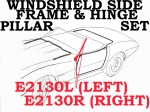 E2130L WEATHERSTRIP SET-WINDSHIELD SIDE FRAME-PILLAR POST AND LOWER HINGE PILLAR-USA-LEFT-68-72