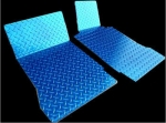 Click Here For Full Product Info E21422 Mat Set-Floor-Diamond Plate-Polished Aluminum-Blue-Pair-99-04