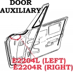 E2204R WEATHERSTRIP-DOOR AUXILIARY-USA-RIGHT-64-67