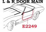 E2249 WEATHERSTRIP-DOOR MAIN-COUPE AND CONVERTIBLE-USA-PAIR-68