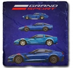 E22871 CORVETTE GRAND SPORT STONE TILE COASTER-53-19