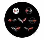 E22884 CORVETTE RUBBER COASTERS-SET OF 4-53-19