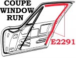 Click Here For Full Product Info E2291 WEATHERSTRIP-DOOR-PRE-BENT WINDOW RUN-WITH ATTACHING CLIPS-COUPE-PAIR-63-NOT AVAILABLE